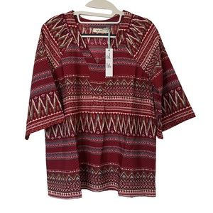 Kyla Seo Boho Geometric‎ Blouse NWT Size S
